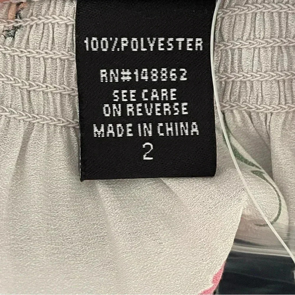 Torrid Floral Peasant Boho Semi Sheer Balloon Sleeve Gray Flowy Top Women 2X NWT - Picture 8 of 8